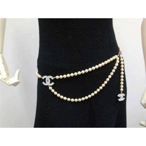 chanel pearl belt price|authentic chanel belt.